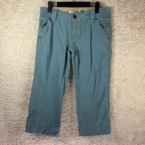 Old Navy Chino Pants‎ Womens 8 Blue Y2K Flat Front Pockets 100% Cotton 90s Urban